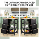 Kitchen Island Cart with Storage, Drawers, Shelves - NuSea