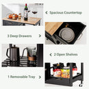 Kitchen Island Cart with Storage, Drawers, Shelves - NuSea