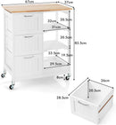 Kitchen Island on Wheels with Storage - NuSea