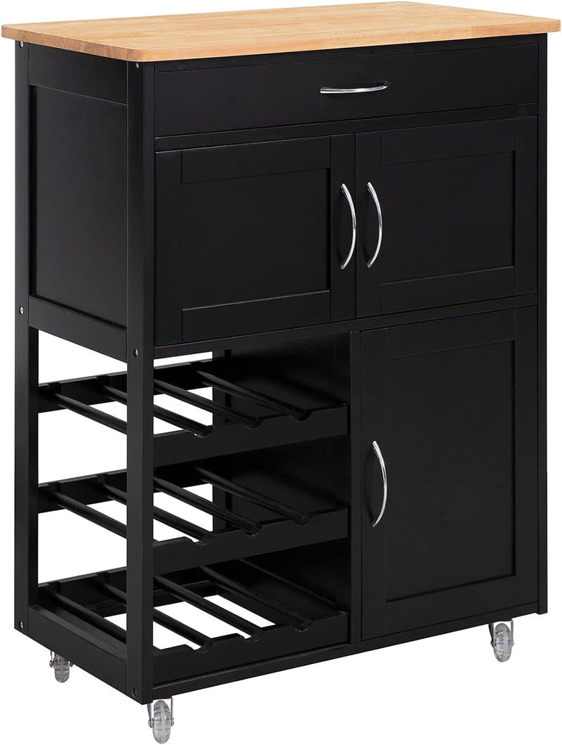 Kitchen Trolley Bottle Rack Drawer Cabinet - NuSea