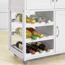 Kitchen Trolley with Wine Racks, Portable Workbench and Serving Cart for Bar or Dining - NuSea