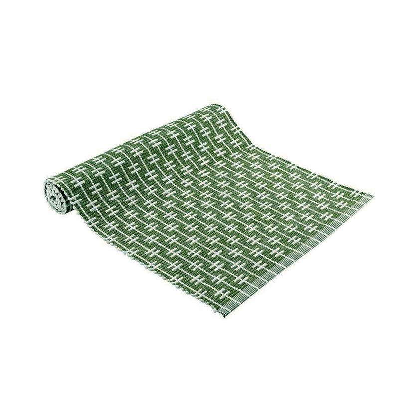 Ladelle Eden Ribbed Eco Recycled Cotton Table Runner 33 x 150 cm Sage - NuSea