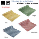 Ladelle Eden Ribbed Eco Recycled Cotton Table Runner 33 x 150 cm Terracotta - NuSea