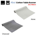 Ladelle Host Cotton Table Runner 33 x 150 cm Stone - NuSea