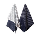 Ladelle Kyrie Cotton Set of 2 Jumbo Kitchen Towels 60 x 80 cm Navy - NuSea