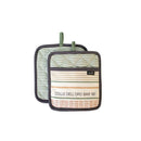 Ladelle Sanctuary Cream Set of 2 Pot Holders 21 x 21 cm - NuSea