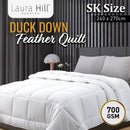 Laura Hill 700GSM Duck Down Feather Quilt Duvet Doona - Super King - NuSea