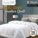 Laura Hill 700GSM Goose Down Feather Comforter Doona - King - NuSea