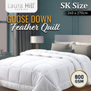Laura Hill 800GSM Goose Down Feather Comforter Doona - Super King - NuSea
