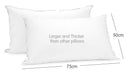 Laura Hill Duck Down Feather Pillow Twin Set - 1.3kg - NuSea