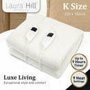 Laura Hill Electric Blanket Heated Fitted King Size Bed Safety 9 Heat Levels - NuSea
