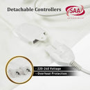 Laura Hill Electric Blanket Queen Size Fitted Underlay Winter Throw - White - NuSea