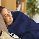 Laura Hill Heated Electric Blanket Coral Warm Fleece Winter Blue - NuSea