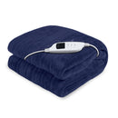 Laura Hill Heated Electric Blanket Coral Warm Fleece Winter Blue - NuSea