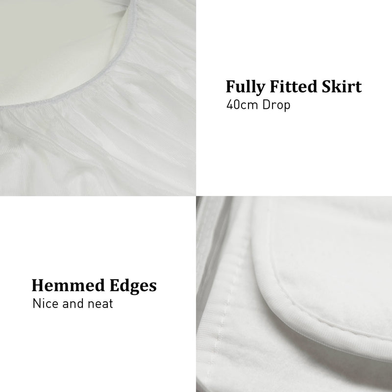 Laura Hill Heated Electric Blanket Double Size Fitted Fleece Underlay Winter Throw - White - NuSea