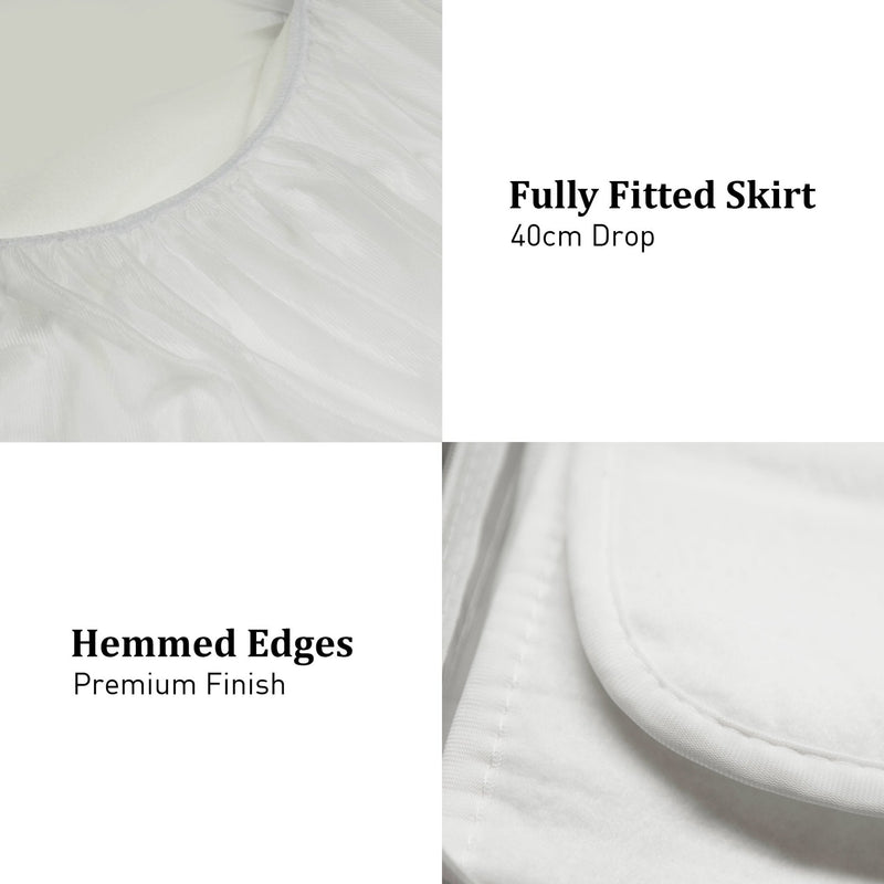 Laura Hill Heated Electric Blanket Double Size Fitted Polyester Underlay Winter Throw - White - NuSea