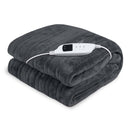 Laura Hill Heated Electric Blanket Throw Rug Coral Warm Fleece Grey - NuSea