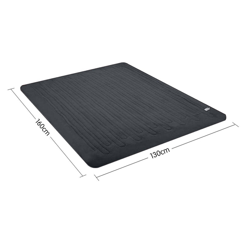 Laura Hill Heated Electric Blanket Throw Rug Coral Warm Fleece Grey - NuSea