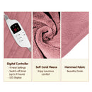 Laura Hill Heated Electric Blanket Throw Rug Coral Warm Fleece Pink - NuSea