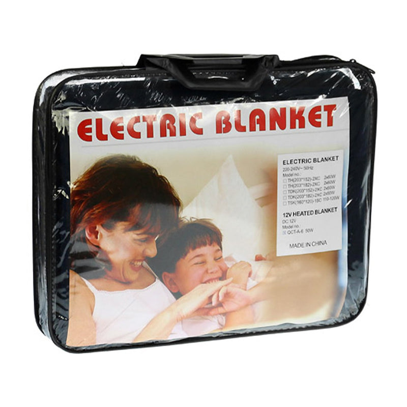 Laura Hill Heated Electric Car Blanket 150x110cm 12v - Black - NuSea