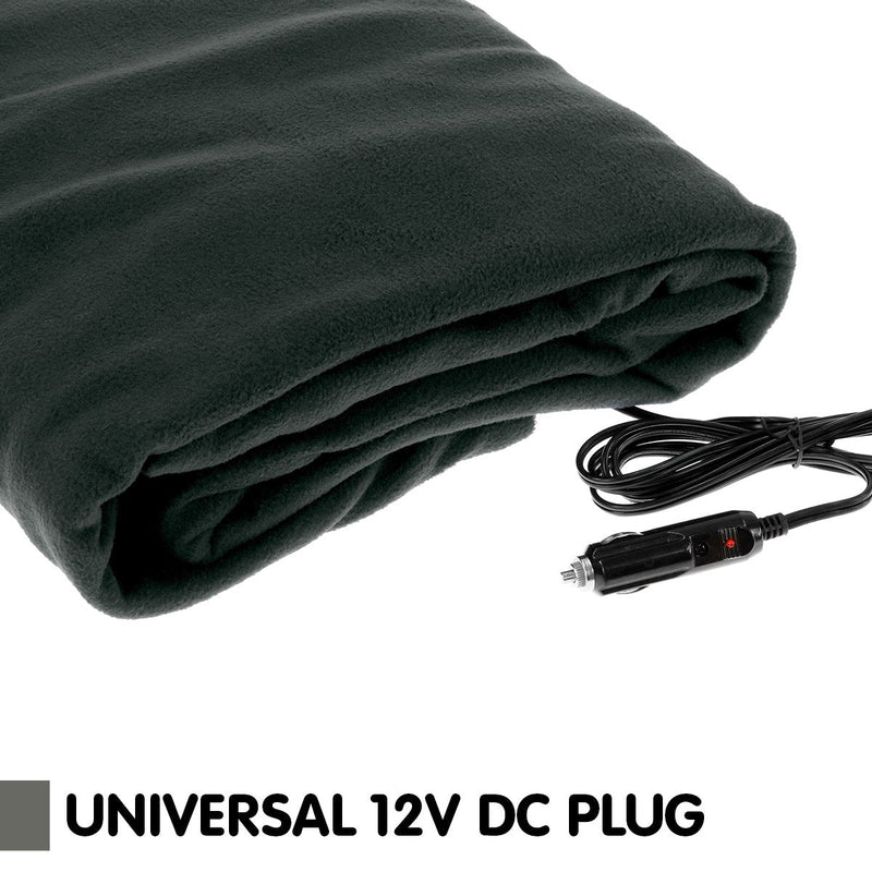 Laura Hill Heated Electric Car Blanket 150x110cm 12v - Black - NuSea