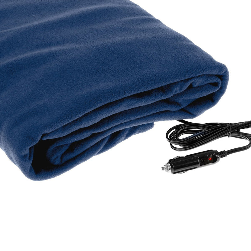 Laura Hill Heated Electric Car Blanket 150x110cm 12v - Navy Blue - NuSea