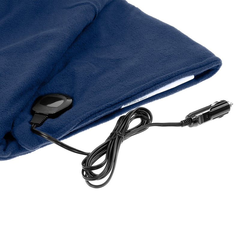 Laura Hill Heated Electric Car Blanket 150x110cm 12v - Navy Blue - NuSea