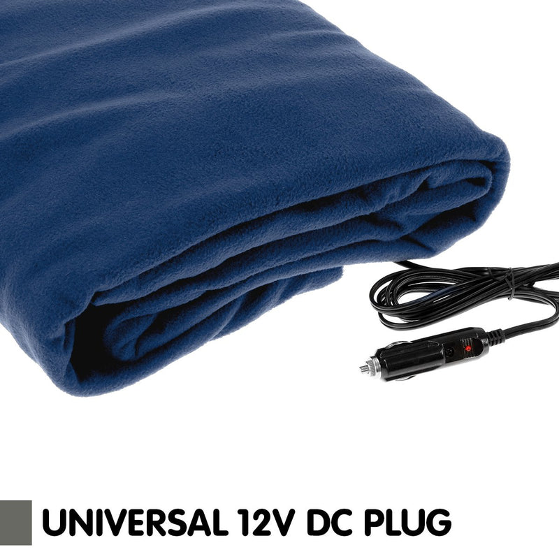 Laura Hill Heated Electric Car Blanket 150x110cm 12v - Navy Blue - NuSea
