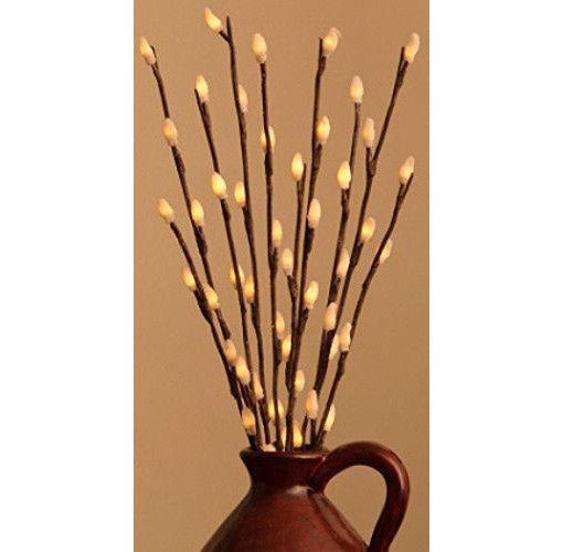 LED Light Bunch Stem - Warm White BATTERY fairy lights - 50cm high 20 bulbs/petals - NuSea