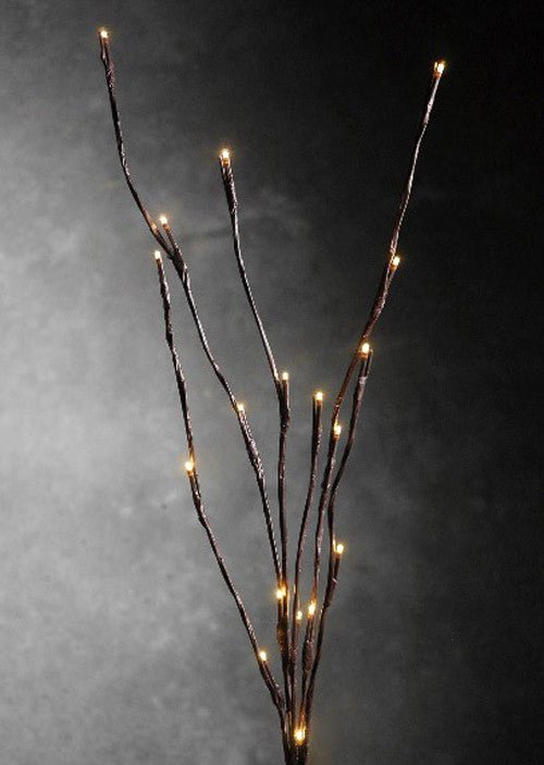 LED Light Bunch Stem - Warm White BATTERY fairy lights - 50cm high 20 bulbs/petals - NuSea