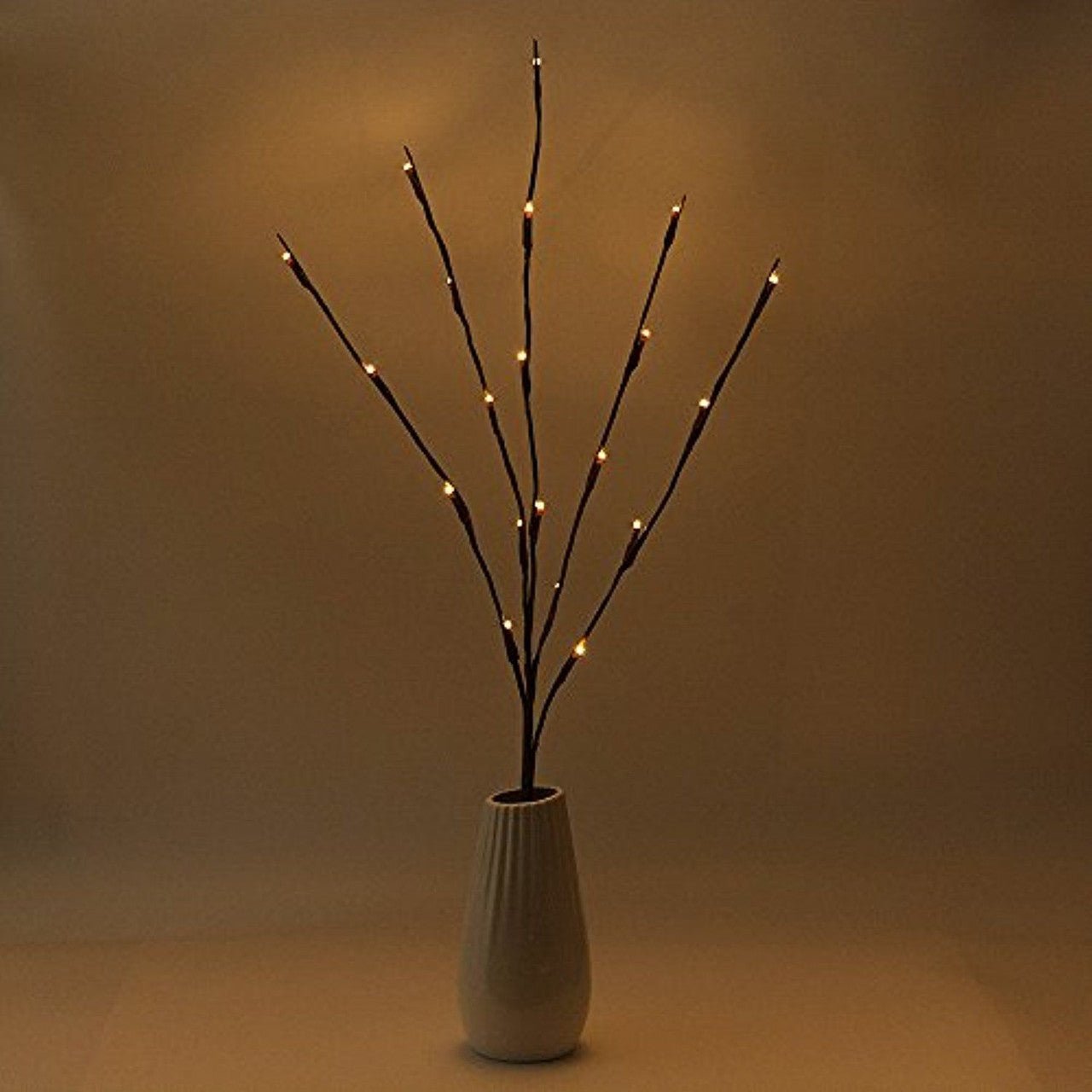 LED Light Bunch Stem - Warm White BATTERY fairy lights - 50cm high 20 bulbs/petals - NuSea