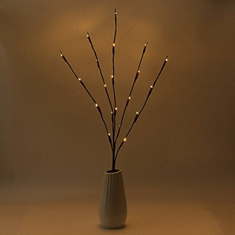 LED Light Bunch Stem - Warm White BATTERY fairy lights - 50cm high 20 bulbs/petals - NuSea