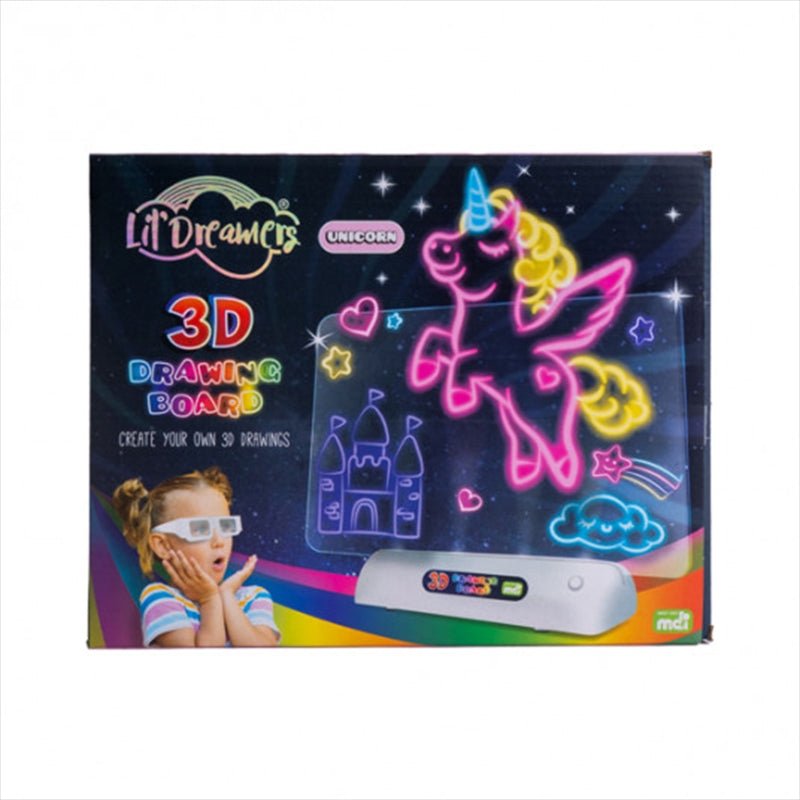 Lil Dreamers Unicorn Kingdom's 3D Illuminate Drawing Board - NuSea