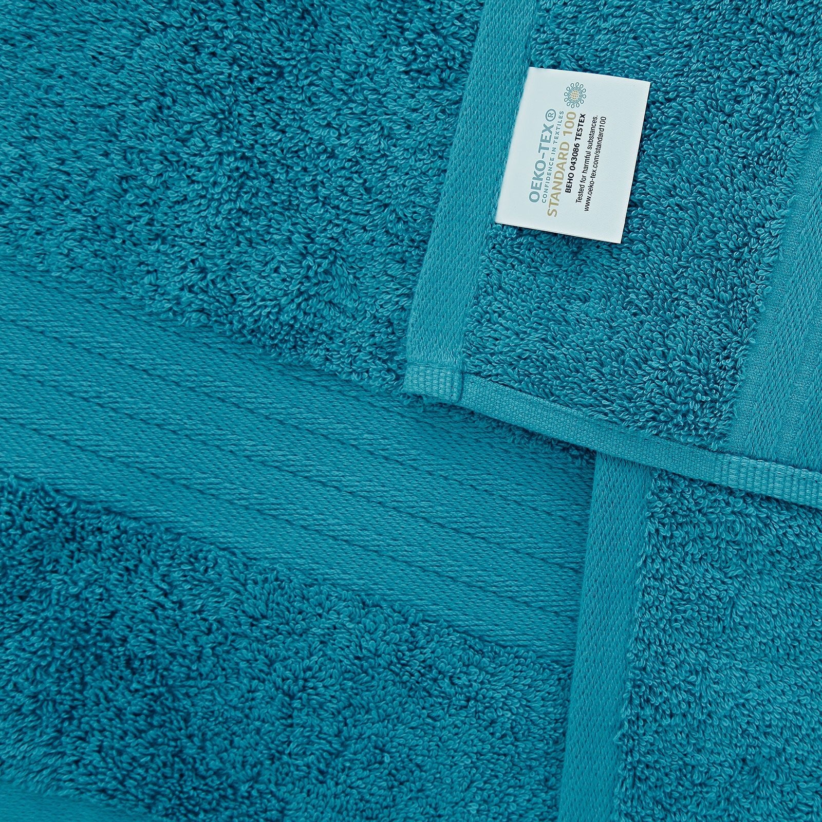 Linenland 4 Piece Cotton Bath Towels Set - Blue - NuSea