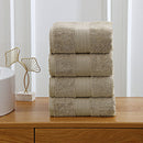 Linenland 4 Piece Cotton Bath Towels Set - Sandstone - NuSea