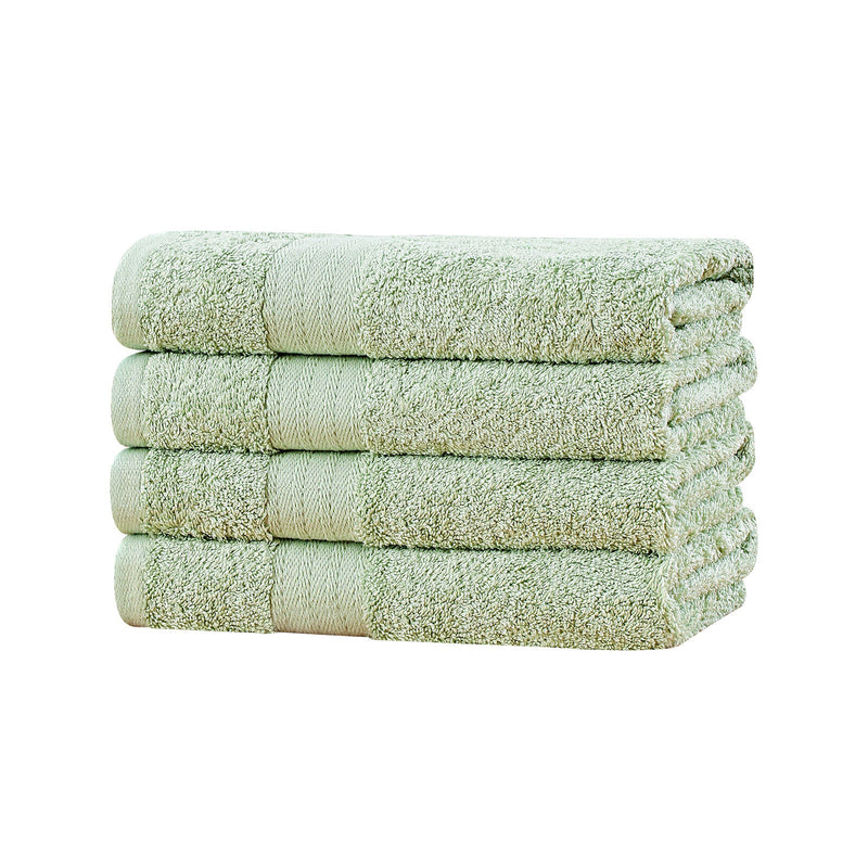 Linenland Bath Towel 4 Piece Cotton Hand Towels Set - Sage Green - NuSea
