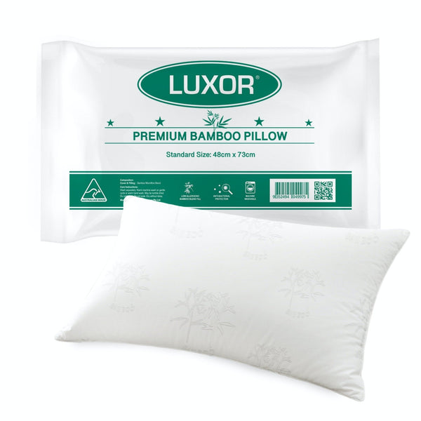 Luxor Australian Made Bamboo Cooling Pillow Standard Size Single Pack - NuSea
