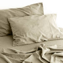 luxurious linen cotton sheet set 1 king single natural - NuSea