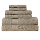 Luxury 6 Piece Soft and Absorbent Cotton Bath Towel Set - Sandstone - NuSea