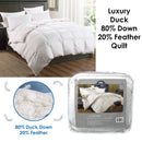 Luxury Duck 80% Down 20% Feather Quilt King - NuSea