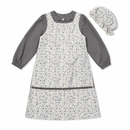 Kids’ Grandma Costume – Floral Dress & Bonnet white background product image