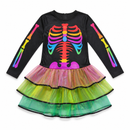 Kids’ Rainbow Skeleton Dress Costume white background product image