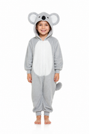Kids’ Koala Onesie Costume – Hooded Jumpsuit with Tail white background product image