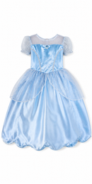 Kids’ Blue Princess Costume – Satin-Style Gown white background product image