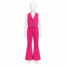 Kids’ Pink Cowgirl Costume – Top & Flared Pants white background product image