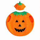 Kids’ Deluxe Felt Pumpkin Costume – Tunic & Hat white background product image
