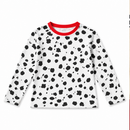 Kids’ Dalmatian Spot Long Sleeve Top white background product image