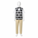 Kids’ Argyle Grandpa Vest Costume – Top & Pants white background product image