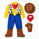 Kids’ Cartoon Cowboy Costume Set white background product image