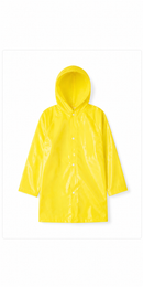 Kids’ Yellow Hooded Raincoat Costume white background product image